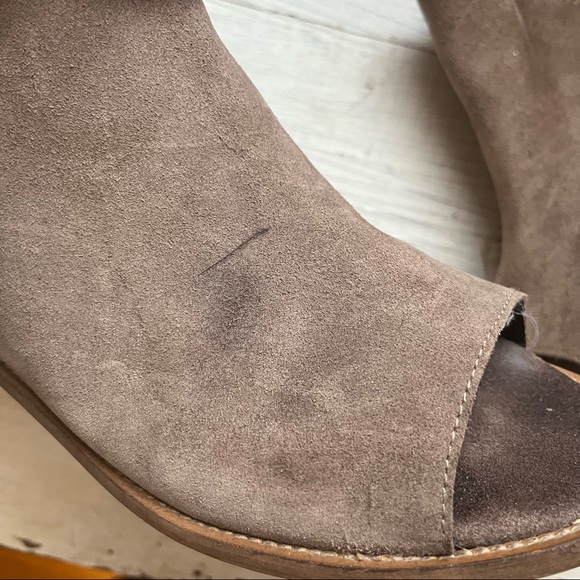 Musse & Cloud Ciara Boho Suede Leather Open Toe & Heel Ankle Bootie Sandal - Picture 6 of 13